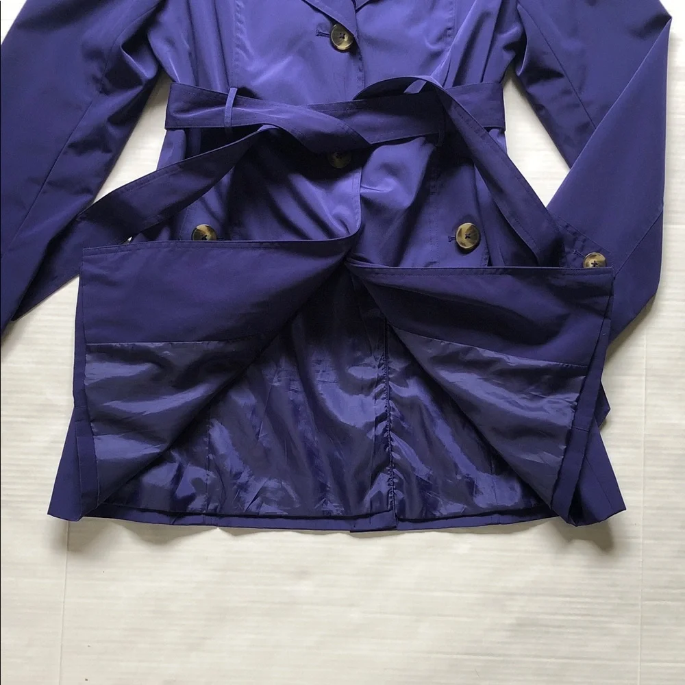 London Fog Navy Blue Trench Coat Size M, excellent - Picture 6 of 9